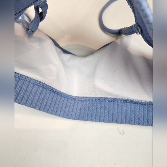 New Blue Two Piece High Waisted Bikini Stretch Tank Swimsuit Size M - Picture 6 of 6